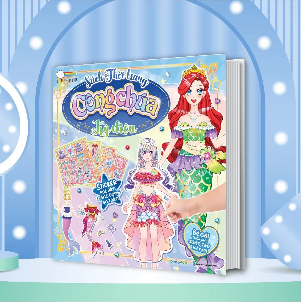 Ảnh Sách Thời Trang Công Chúa Kỳ Diệu - Bóc dán 100+ stickers váy, phụ kiện xinh đẹp cho bé gái 1