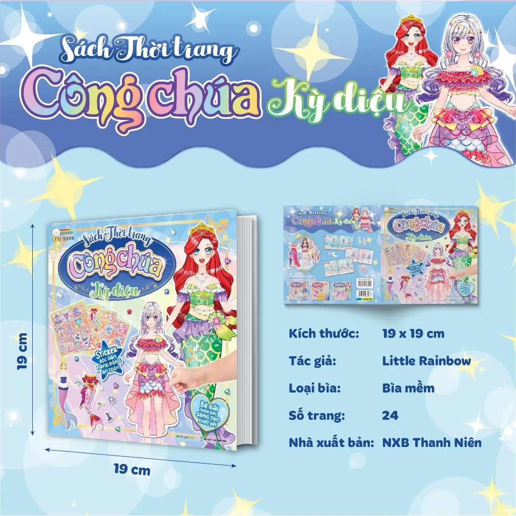 Ảnh Sách Thời Trang Công Chúa Kỳ Diệu - Bóc dán 100+ stickers váy, phụ kiện xinh đẹp cho bé gái 2