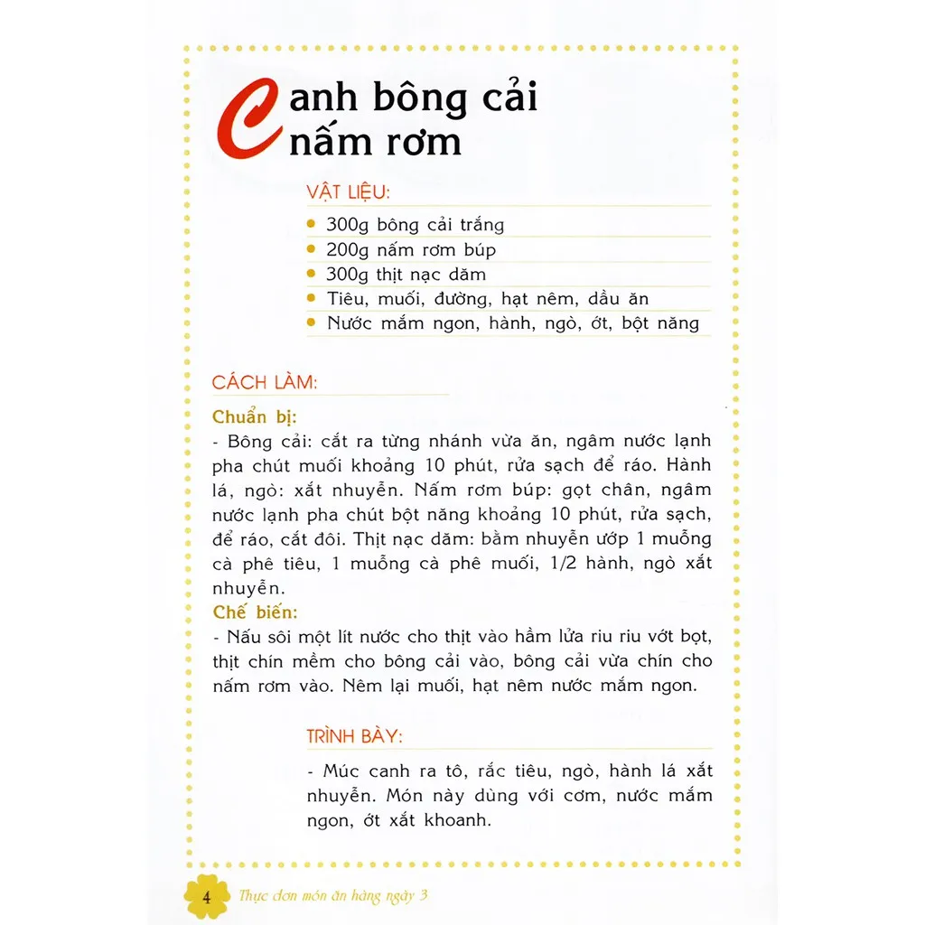 Ảnh Sách Thực Đơn Món Ăn Hàng Ngày Triệu Thị Chơi (Tập 3) 2