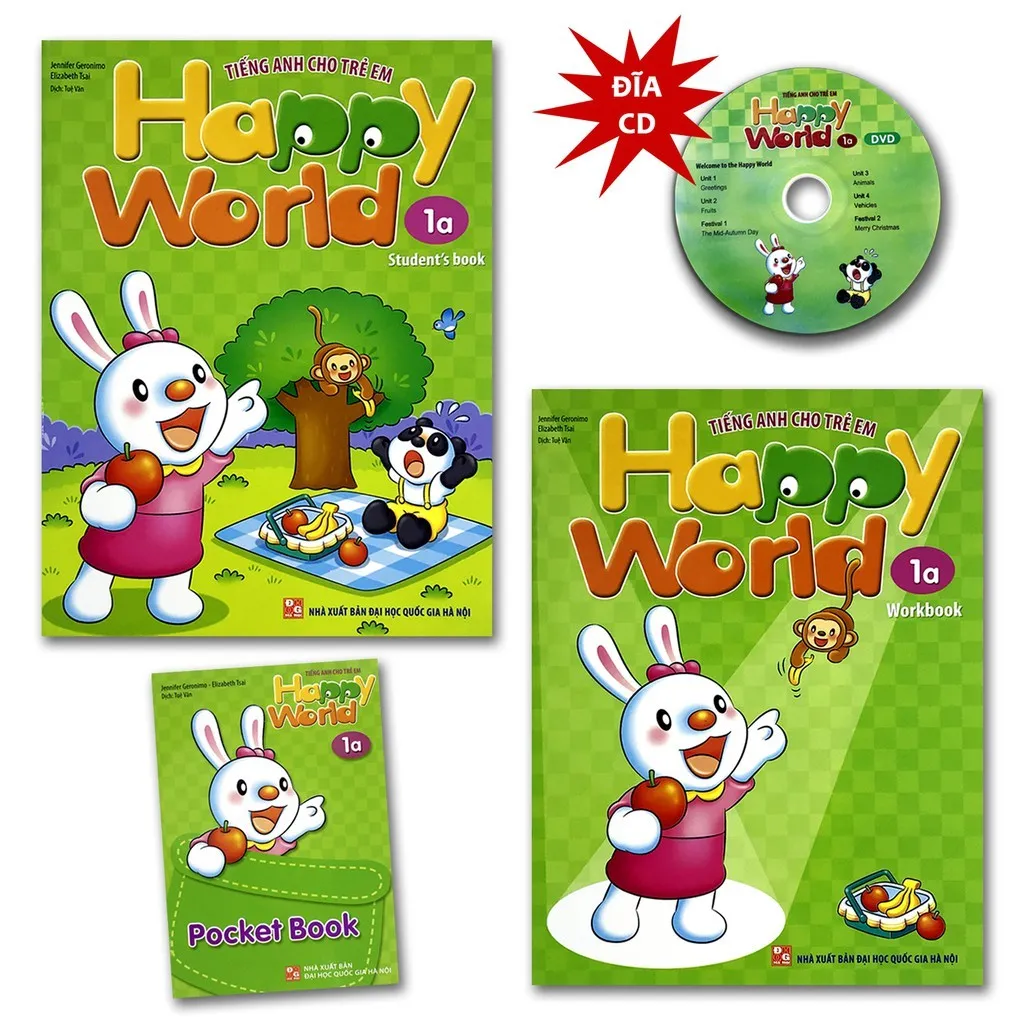 Ảnh Sách - Tiếng Anh cho trẻ em - Happy world - 1 tập giao ngẫu nhiên 2