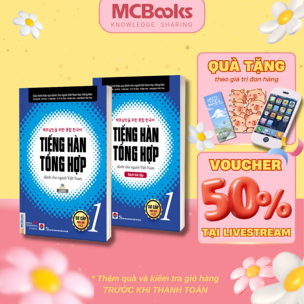 Ảnh Sách - Tiếng Hàn Tổng Hợp Sơ Cấp 1 Dành Cho Người Việt Nam - MCBooks 1