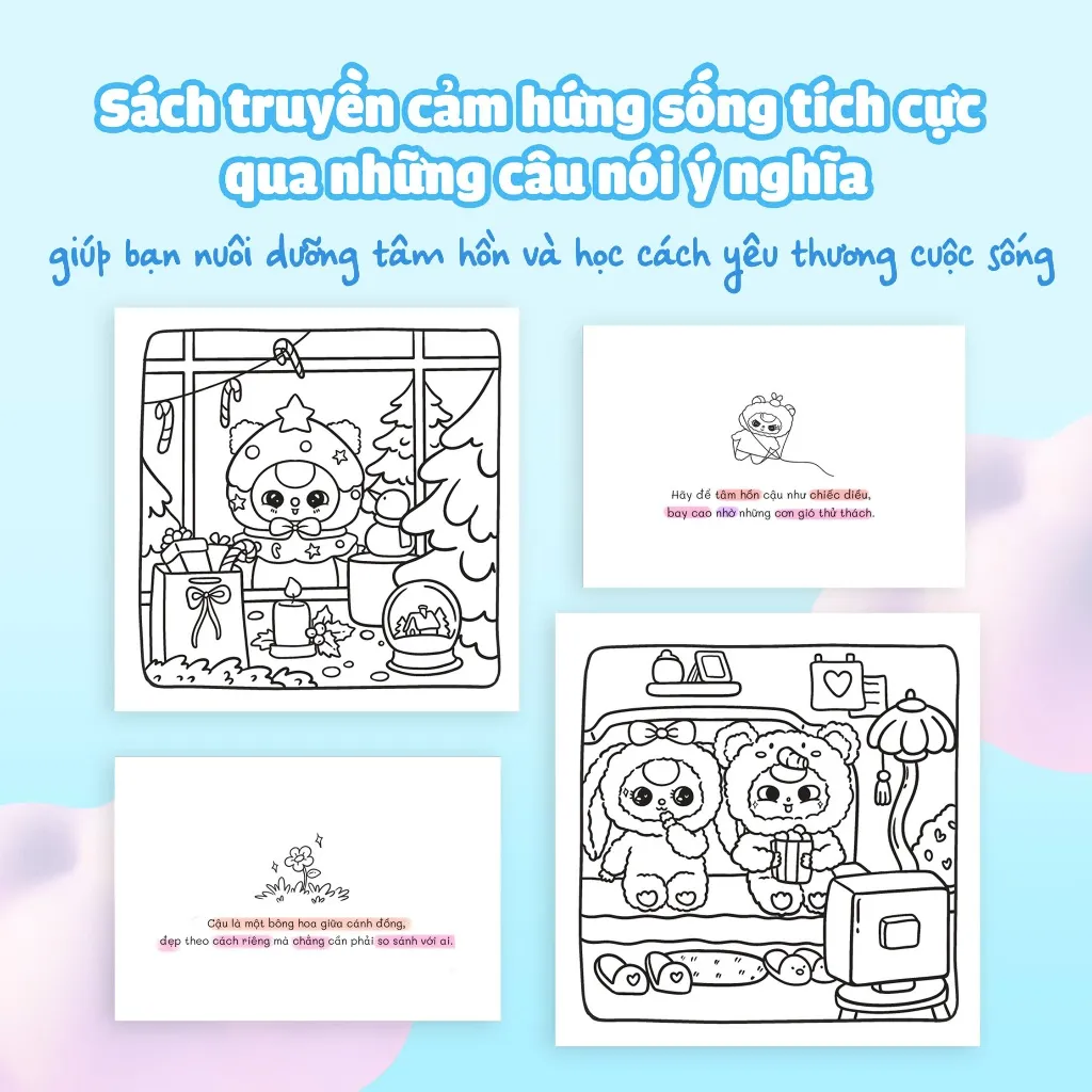 Ảnh Sách tô màu Baby Three & Cầu vồng cảm xúc 4