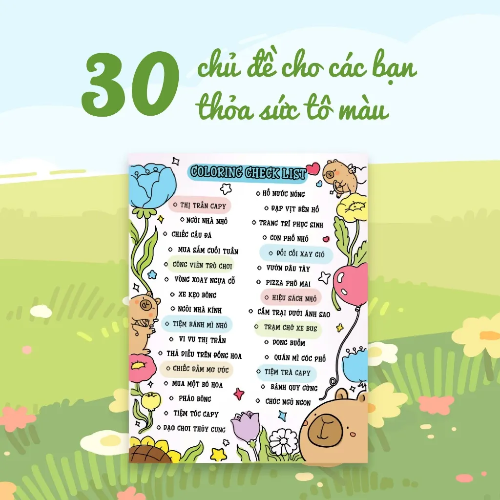 Ảnh Sách tô màu Thị trấn Capy 3