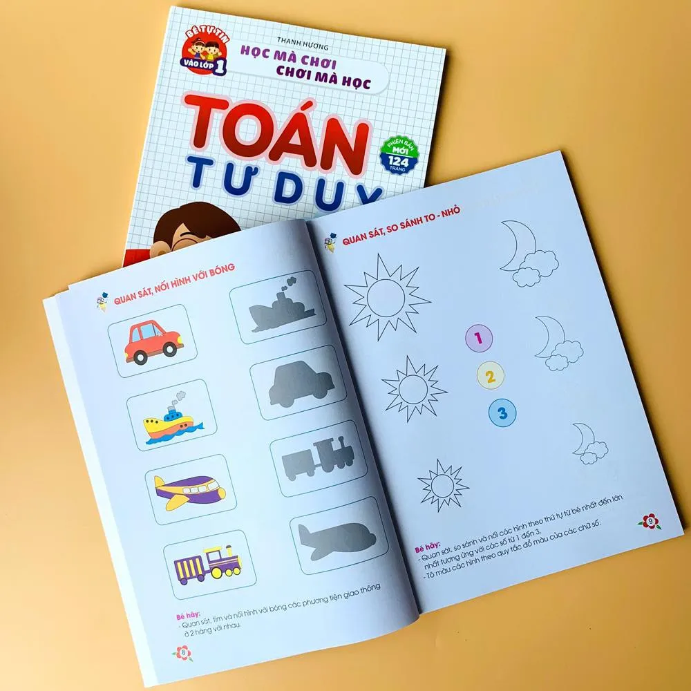 Ảnh Sách - Toán Tư Duy Phiên Bản Mới 124 Trang - Dành Cho Trẻ 4-6 Tuổi 1