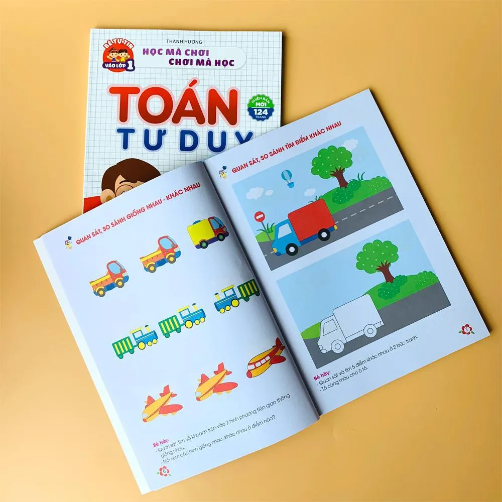Ảnh Sách - Toán Tư Duy Phiên Bản Mới 124 Trang - Dành Cho Trẻ 4-6 Tuổi 3