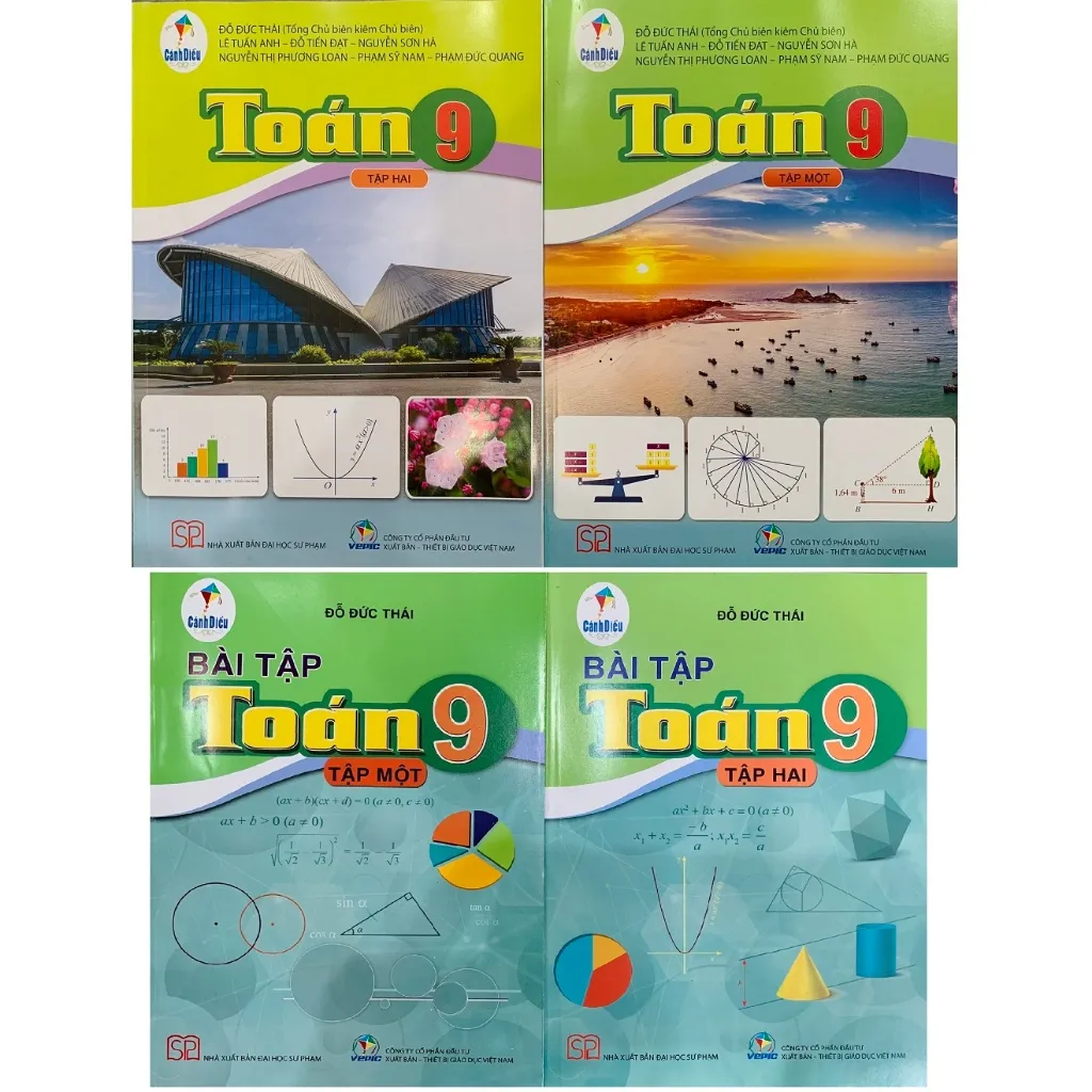 Ảnh Sách - Toán và bài tập toán lớp 9 tập 1 & 2 - cánh diều + bán kèm 1 quyển vở 1