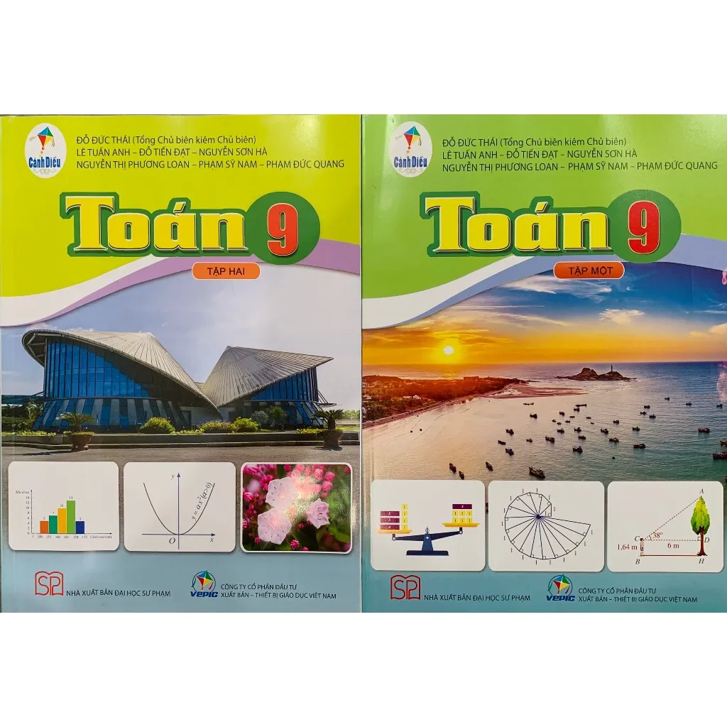 Ảnh Sách - Toán và bài tập toán lớp 9 tập 1 & 2 - cánh diều + bán kèm 1 quyển vở 2