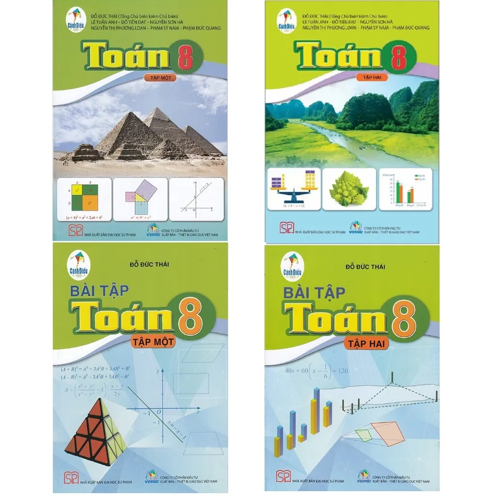 Ảnh Sách - Toán và bài tập toán lớp 8 /1+2 - Cánh diều + bán kèm 1 quyển vở 1