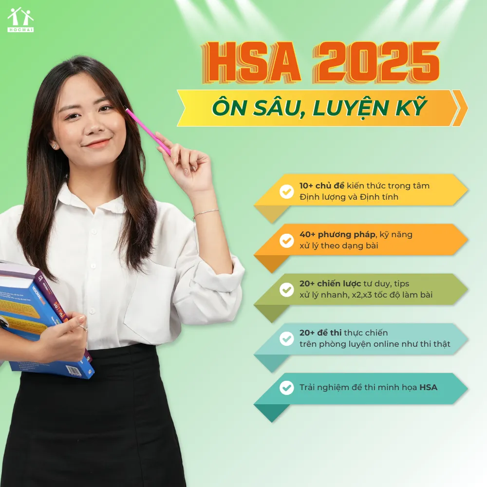Ảnh Sách Tổng ôn cấp tốc luyện thi Đánh giá năng lực - ĐHQG HN - HOCMAI 2
