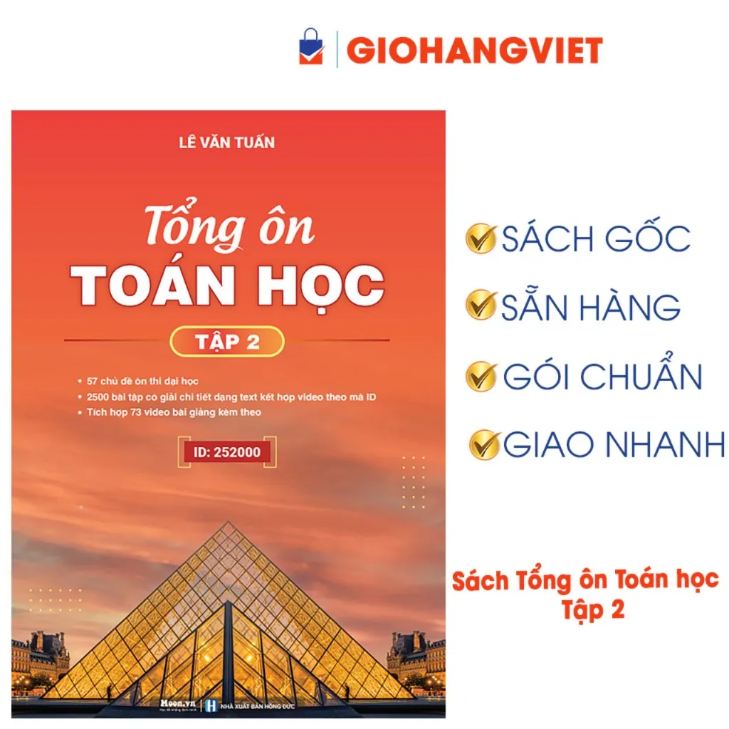 Ảnh Sách Tổng ôn Toán học Tập 2 tặng kèm mindmap tổng hợp phần giải tích khổ A0 2