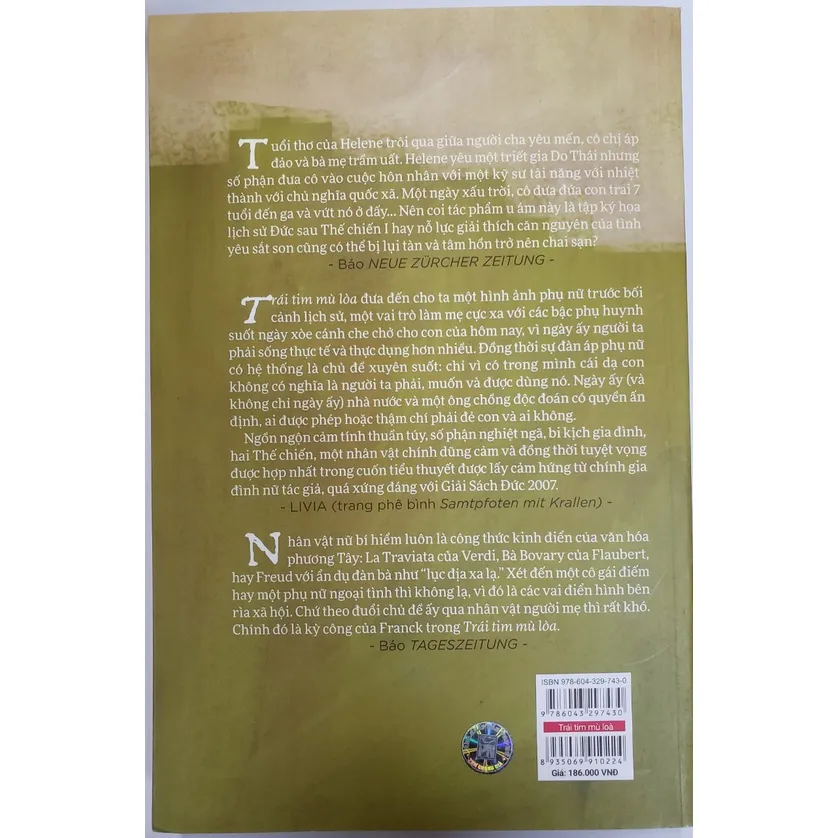 Ảnh Sách - Trái Tim Mù Lòa (Giải Sách Đức 2007) 1