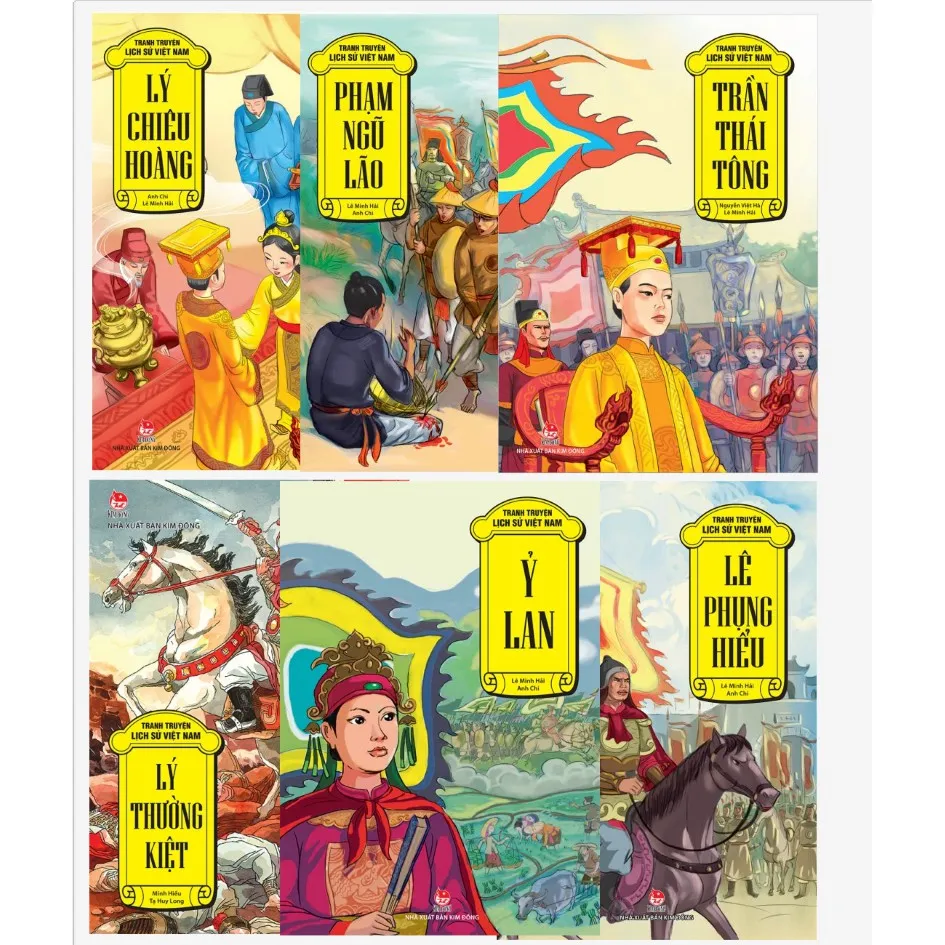 Ảnh Sách – Tranh Truyện Lịch Sử Việt Nam: Trần Hưng Đạo - Ngô Quyền - Lý Công Uẩn - Lê Lợi - Trần Nhân Tông - Lý Nam Đế ... 1