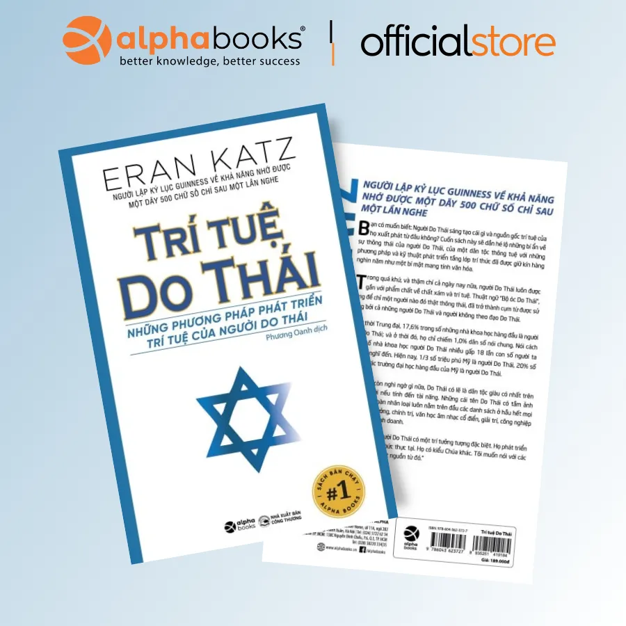 Ảnh Sách > Trí Tuệ Do Thái - Phương Pháp Phát Triển Trí Tuệ Người Do Thái - Eran Katz (Tái Bản Mới Nhất) 2