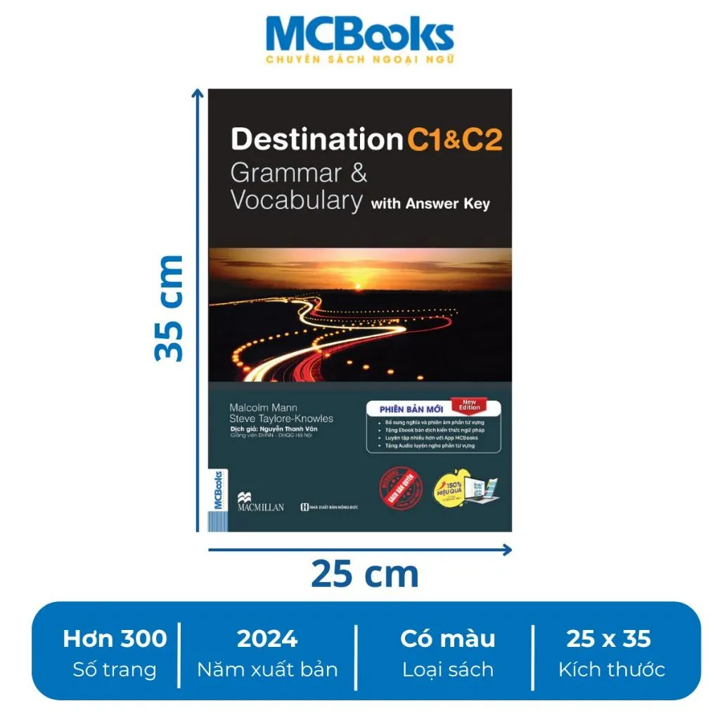 Ảnh Sách - Trọn Bộ Giáo Trình Tiếng Anh Destination Grammar & Vocabulary B1, B2, C1&C2 - MCBooks 2