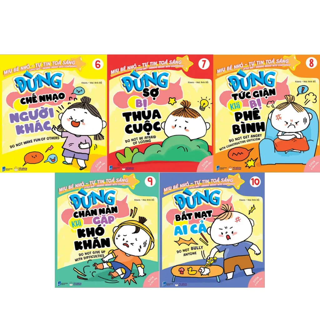 Ảnh Sách - Truyện tranh Ehon song ngữ Miu Bé Nhỏ - Tự Tin Tỏa Sáng - Bộ 10 quyển, bộ 5 quyển 2