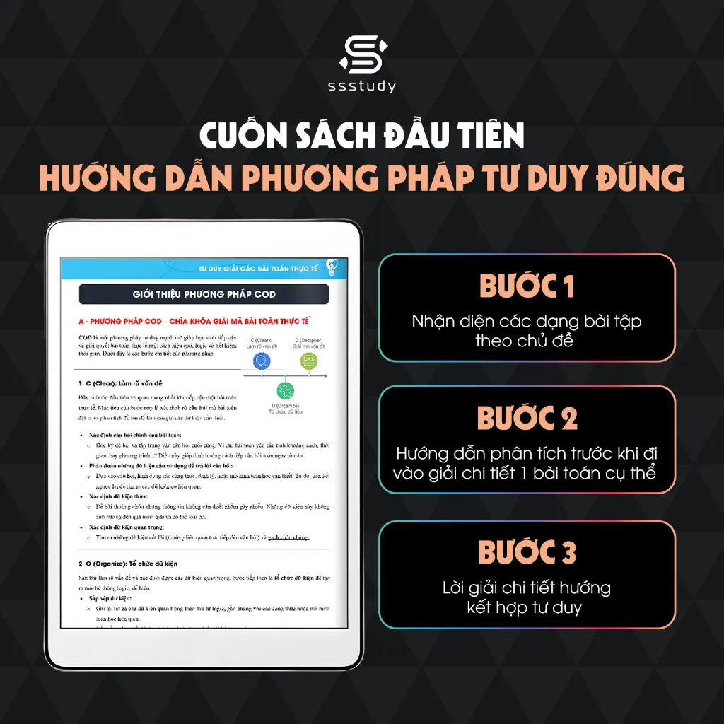 Ảnh Sách Tư Duy Giải Các Bài Toán Thực Tế SSSTUDY - thầy Nguyễn Tiến Đạt và thầy Trần Phương 4