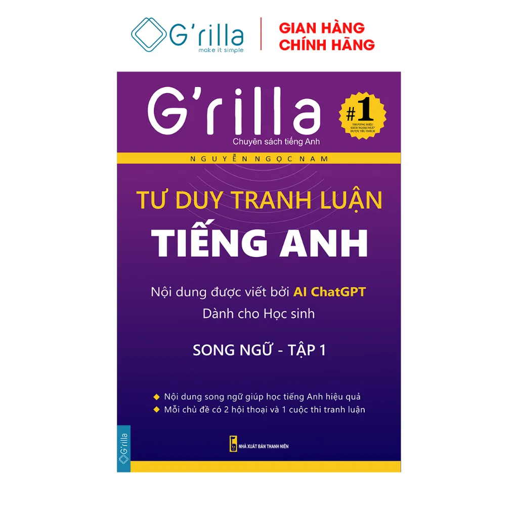 Review Sách Tư duy tranh luận tiếng Anh GRILLA Tập 1 + App Miễn Phí | Cải thiện Tiếng Anh & Phản biện