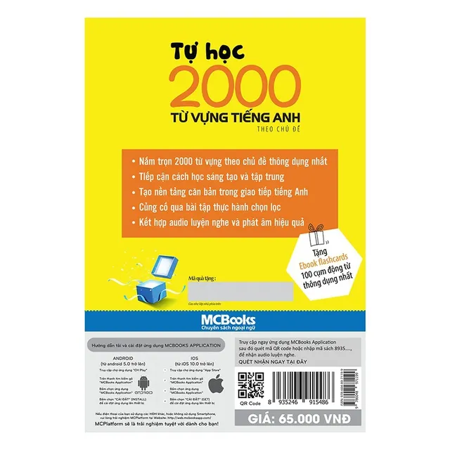 Ảnh Sách Tự Học 2000 Từ Vựng Tiếng Anh Theo Chủ Đề (Tái bản 2019) 1