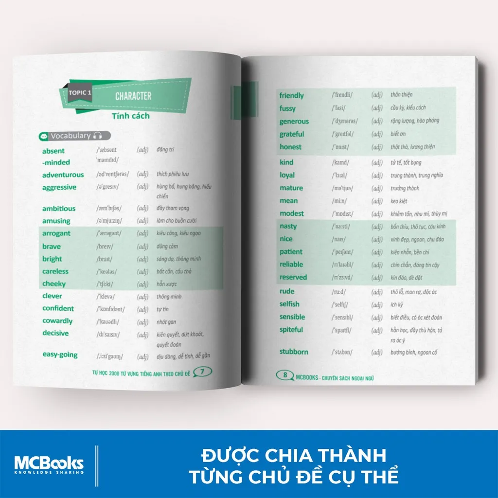 Ảnh Sách - Tự Học 2000 Từ Vựng Tiếng Anh Theo Chủ Đề - MCBooks 4