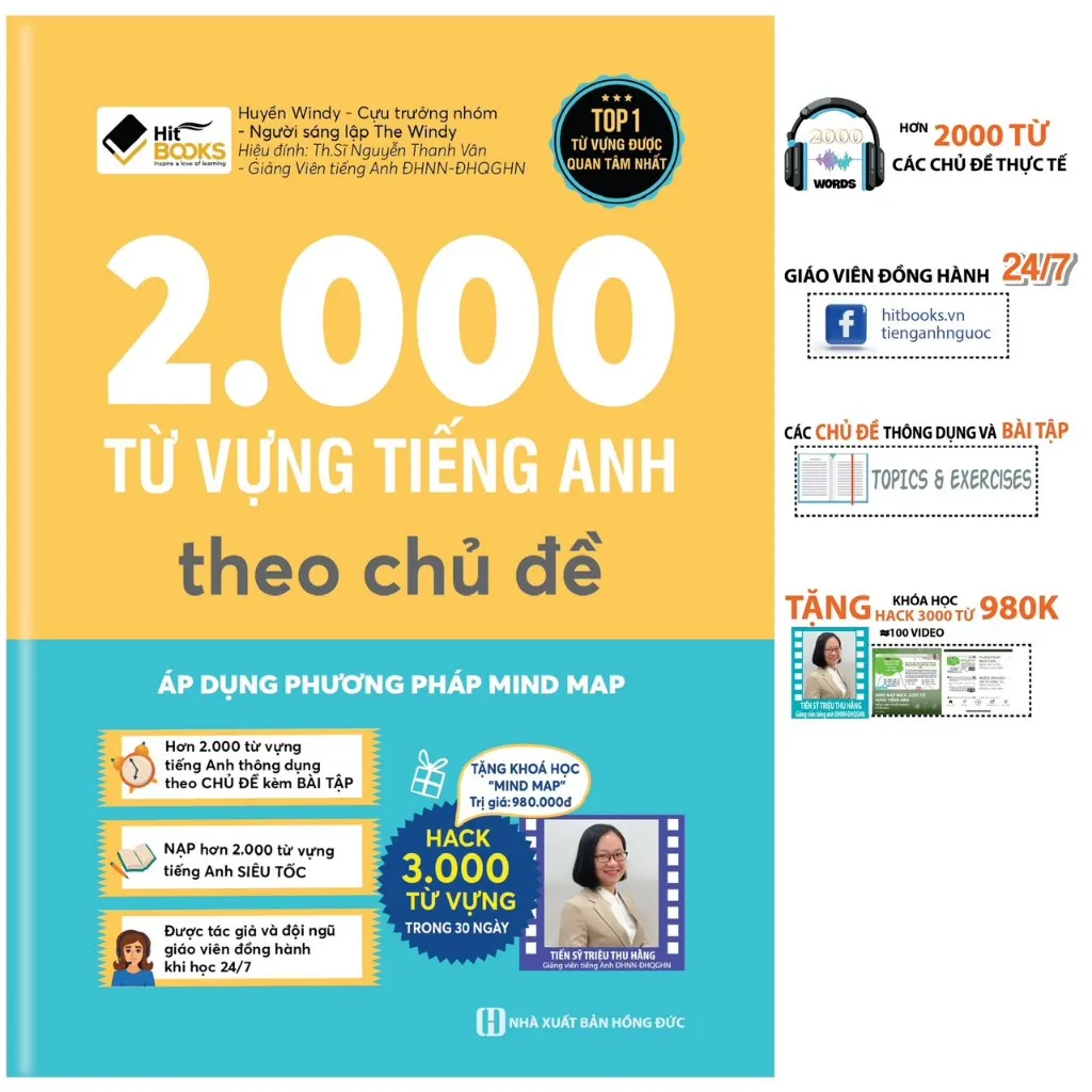 Ảnh Sách - Tự Học 2000 Từ Vựng Tiếng Anh Theo Chủ Đề - Tài Liệu Ôn Thi Cấp Tốc 4