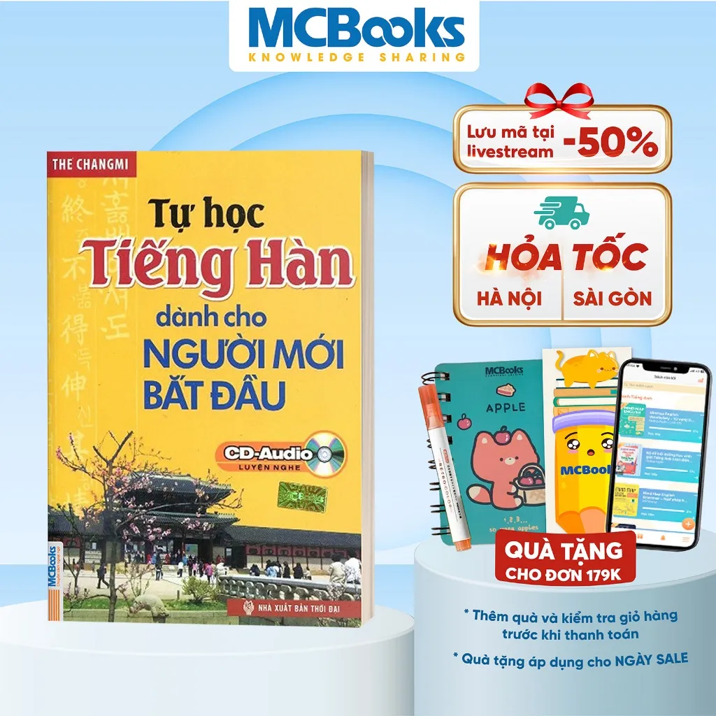 Ảnh Sách - Tự Học Tiếng Hàn Cho Người Mới Bắt Đầu - Học Kèm App Online 2