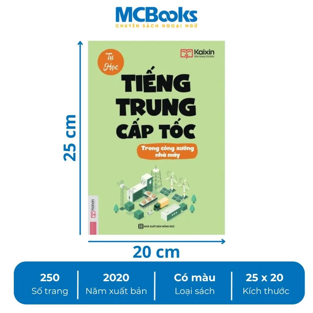 Ảnh Sách - Tự Học Tiếng Trung Cấp Tốc Trong Công Xưởng Nhà Máy - Kèm App Online - MCBooks 2