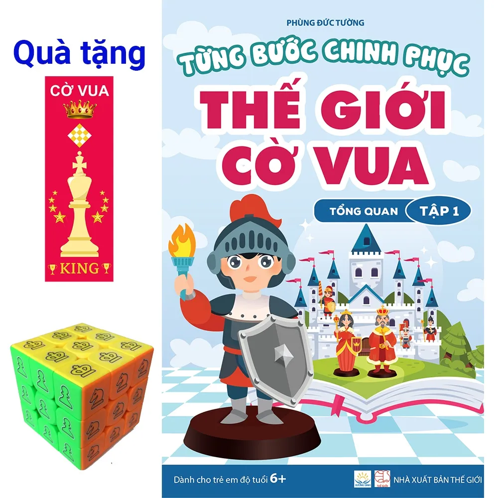 Ảnh Sách - Từng bước chinh phục thế giới cờ vua - Tập 1 - Tổng quan (tặng bookmark và bộ sticker dán rubik) 1