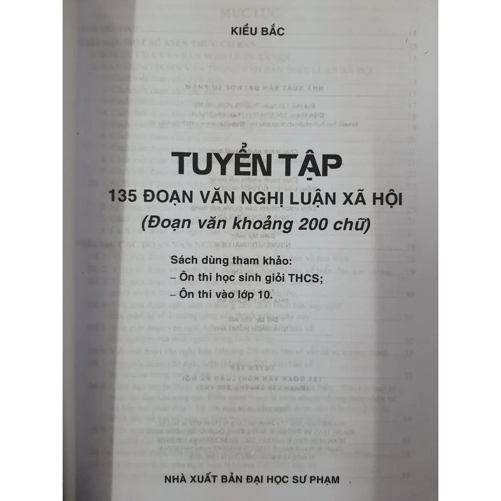 Ảnh Sách - Tuyển tập 135 đoạn văn nghị luận xã hội 2