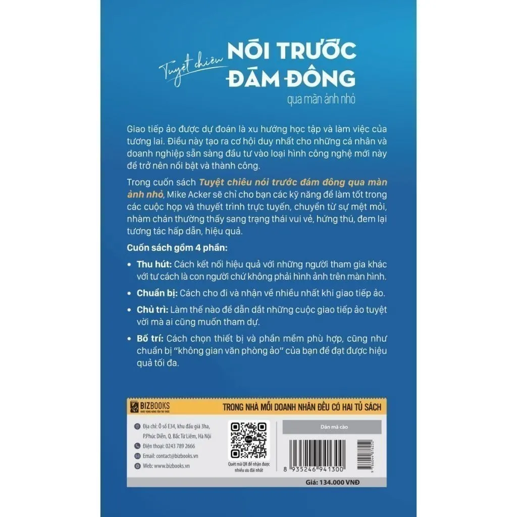 Ảnh Sách - Tuyệt chiêu nói trước đám đông qua màn ảnh nhỏ phát triển kỹ năng giao tiếp thuyết trình Bizbooks 3