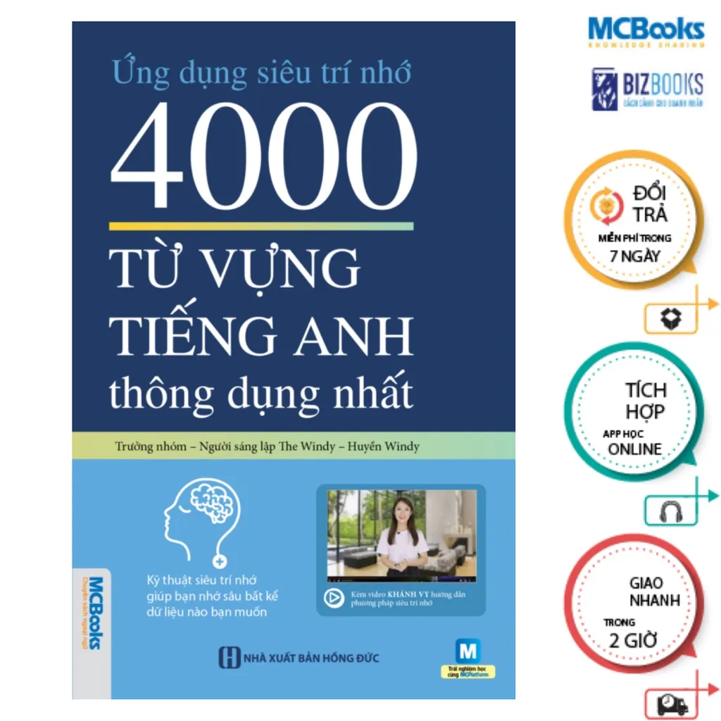 Ảnh Sách - Ứng dụng siêu trí nhớ 4000 từ vựng tiếng Anh thông dụng nhất Mcbooks 2