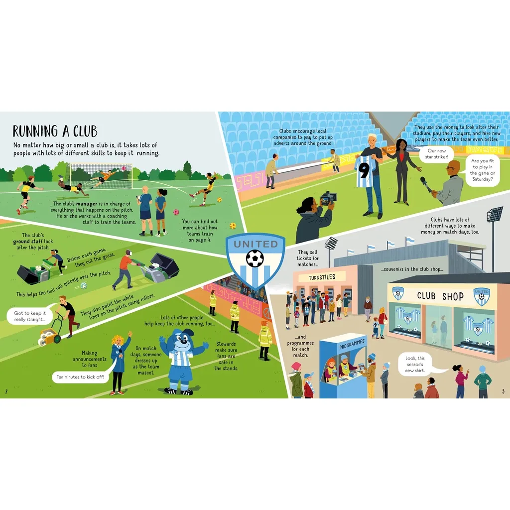 Ảnh Sách Usborne - Look Inside Football - Lật Mở Tương Tác Tiếng Anh về Bóng Đá cho trẻ em 3