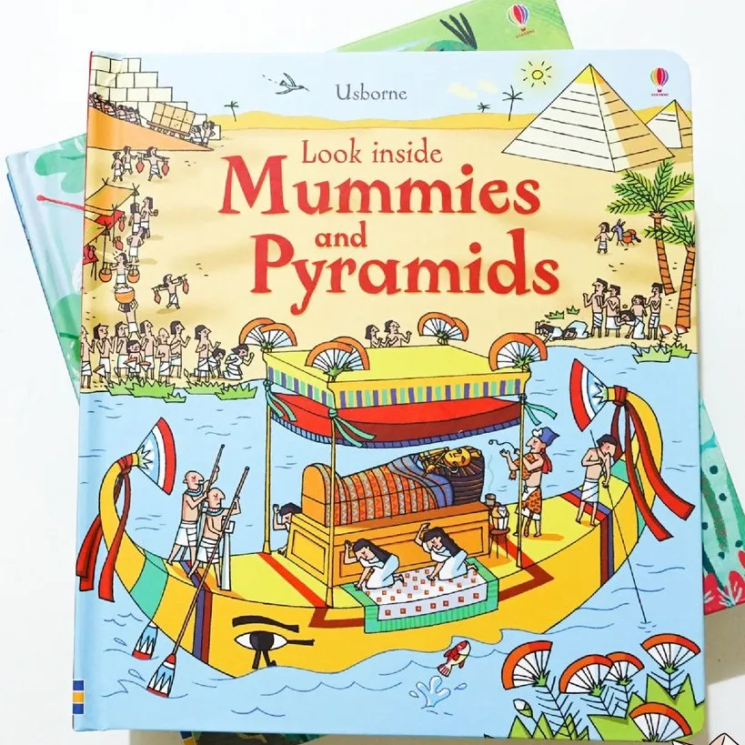 Ảnh Sách Usborne - Look Inside Mummies And Pyramids - lật mở tìm hiểu kim tự tháp tiếng anh cho bé 1