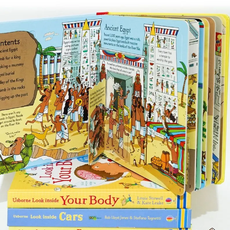 Ảnh Sách Usborne - Look Inside Mummies And Pyramids - lật mở tìm hiểu kim tự tháp tiếng anh cho bé 2