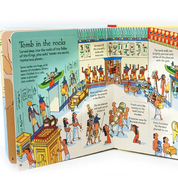 Ảnh Sách Usborne - Look Inside Mummies And Pyramids - lật mở tìm hiểu kim tự tháp tiếng anh cho bé 3