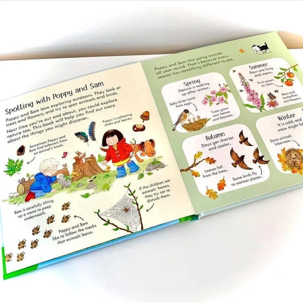 Ảnh Sách Usborne - Poppy and Sam's Nature Spotting Book - học tiếng anh qua thiên nhiên 3