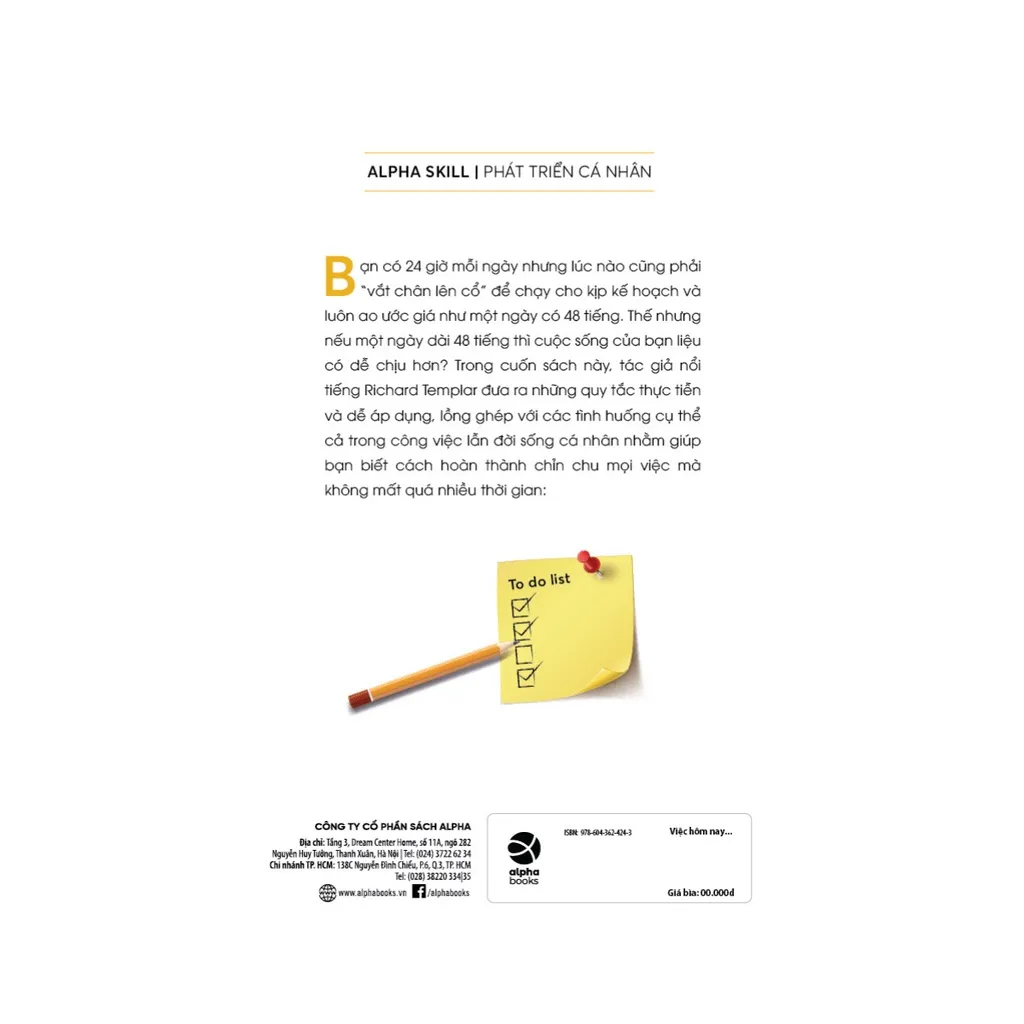 Ảnh Sách - Việc Hôm Nay Chớ Để Ngày Mai - How To Get Things Done Without Trying Too Hard (Alpha Books) 2