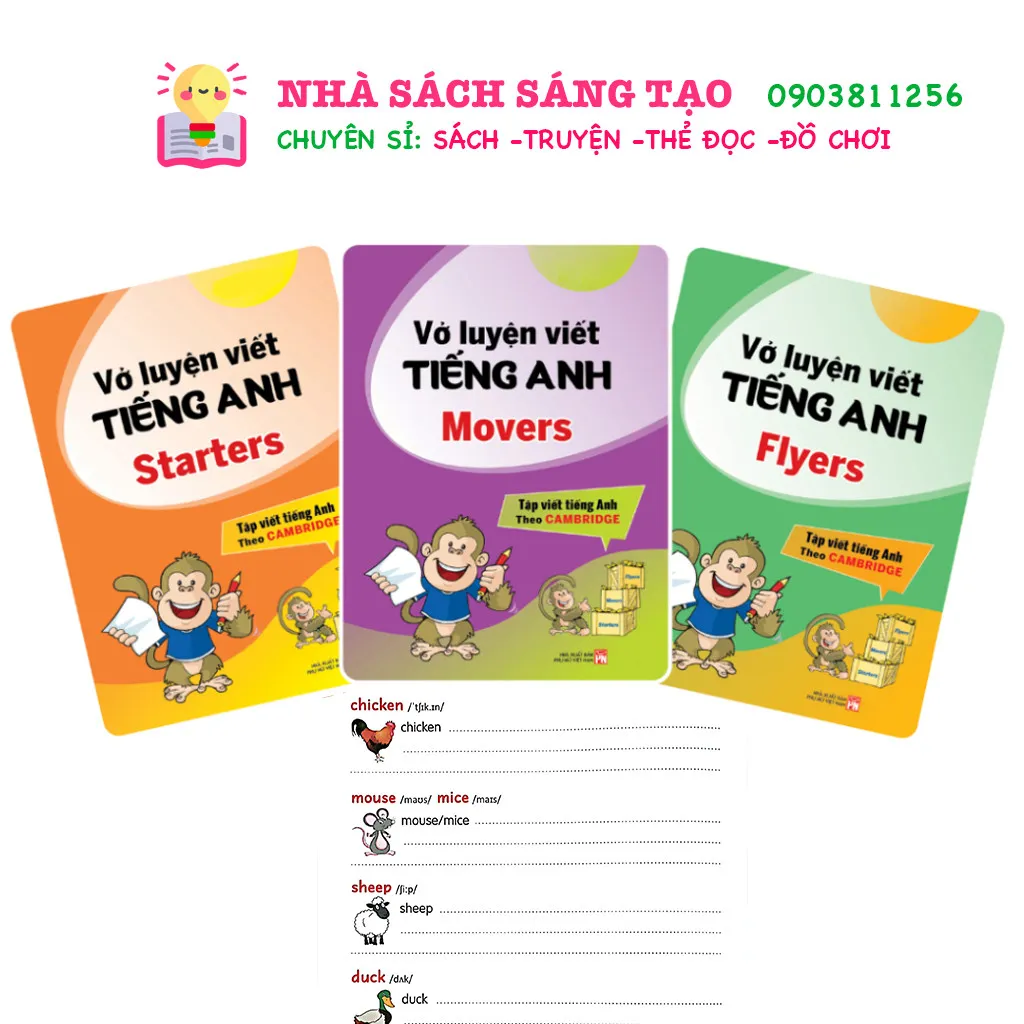 Ảnh Sách - Vở luyện viết tiếng anh : Starters, Movers, Flyers - Tập viết tiếng anh theo Cambridge 1