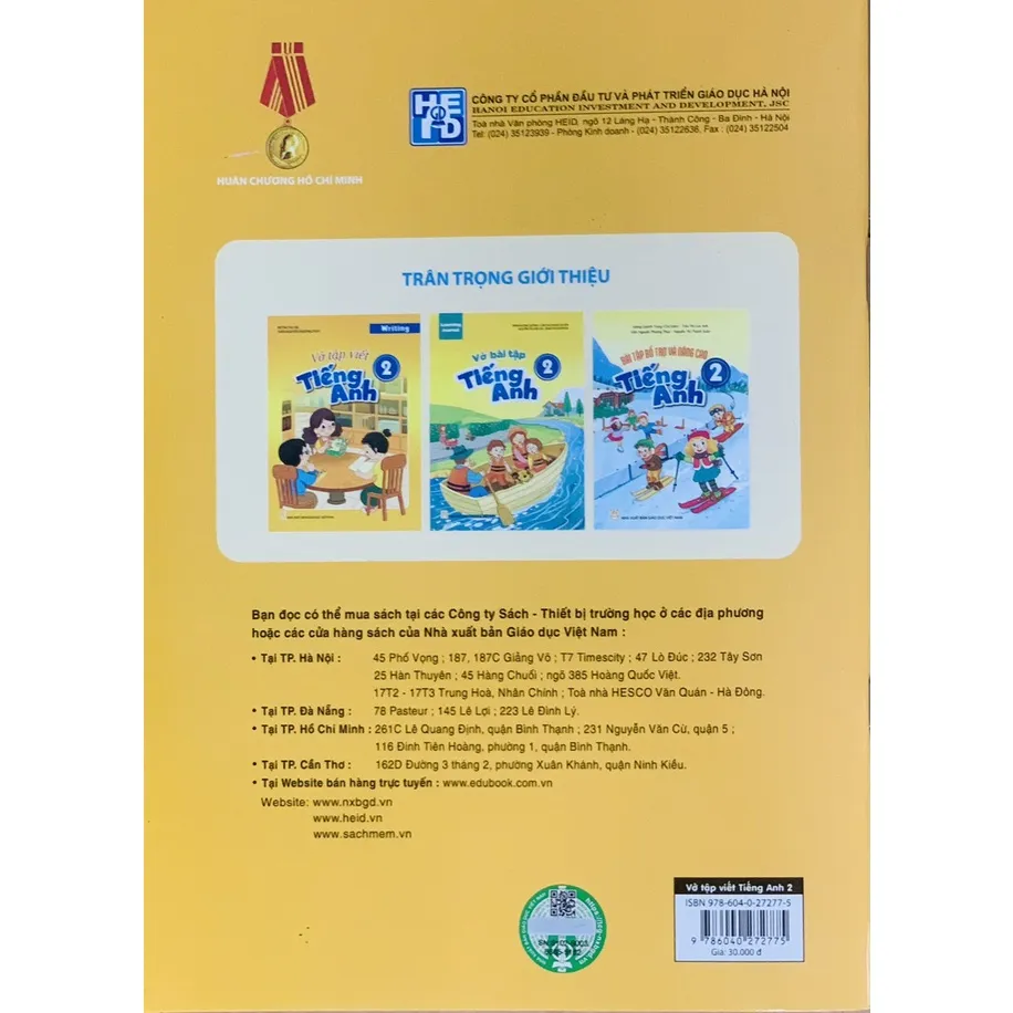 Ảnh Sách - Vở tập viết Tiếng Anh lớp 2 2