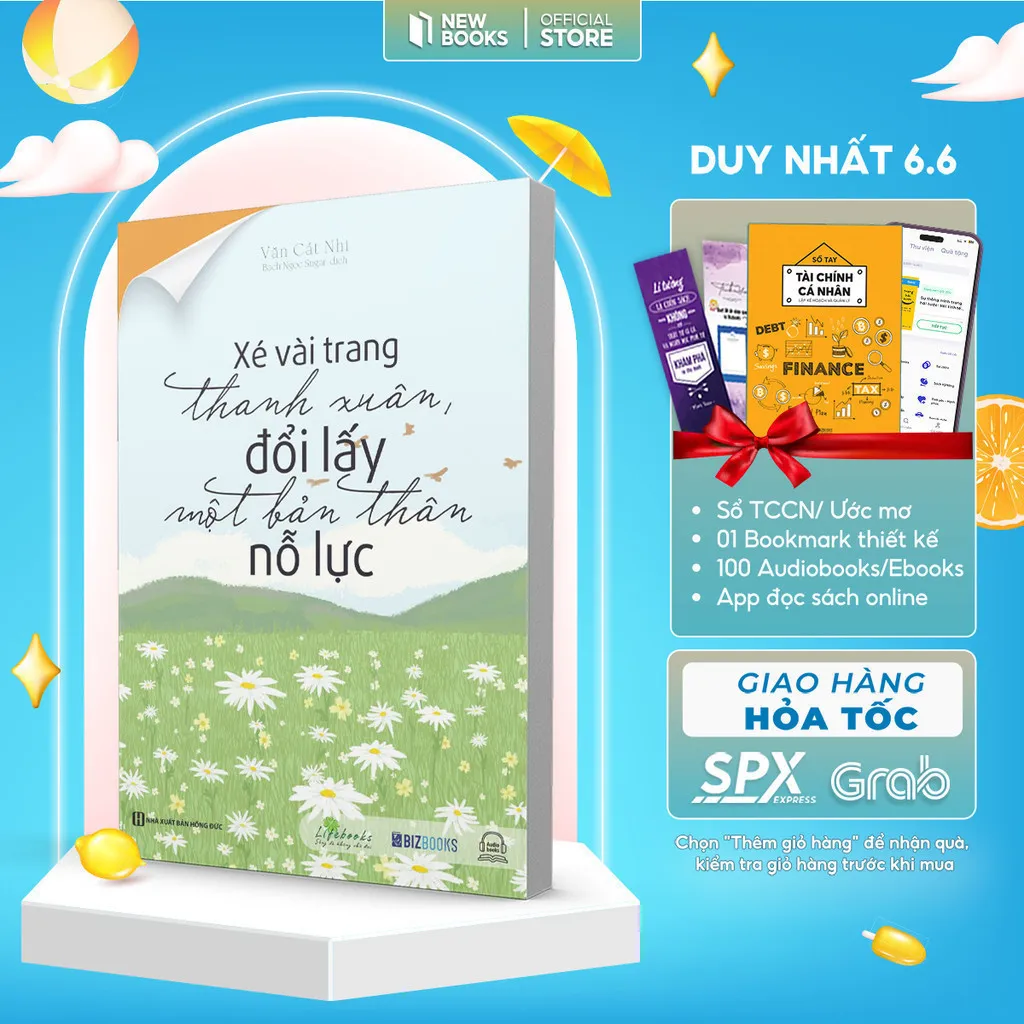 Ảnh Sách Xé Vài Trang Thanh Xuân, Đổi Lấy Một Bản Thân Nỗ Lực Phát triển bản thân Tác Giả Văn Cát Nhi Bizbooks 1