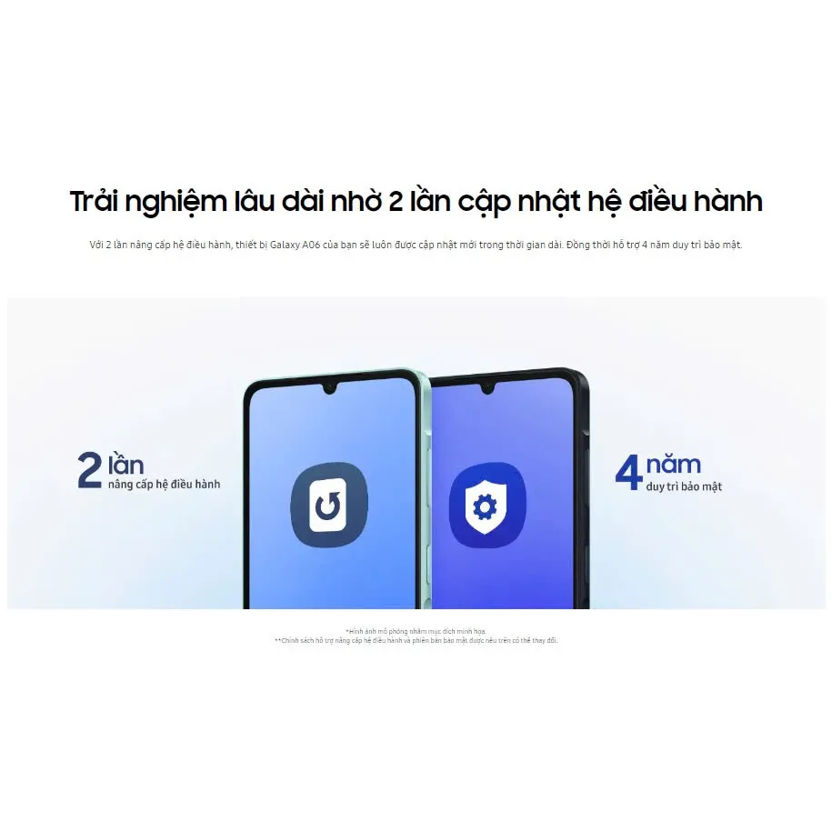 Ảnh Samsung Galaxy A06 4GB | 128GB - 6.7" 60Hz | Chip Mediatek Helio G85 - Camera 50MP - 5000mAh | Bảo hành độc quyền 2 năm 1