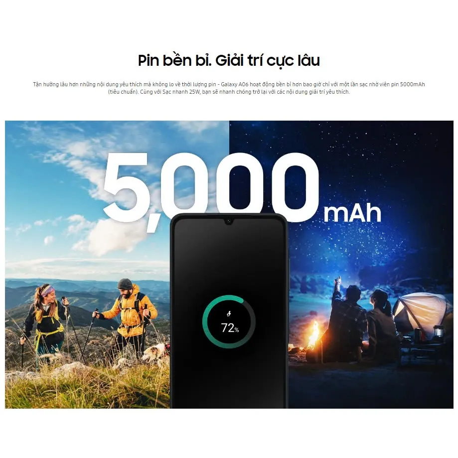 Ảnh Samsung Galaxy A06 4GB | 128GB - 6.7" 60Hz | Chip Mediatek Helio G85 - Camera 50MP - 5000mAh | Bảo hành độc quyền 2 năm 3
