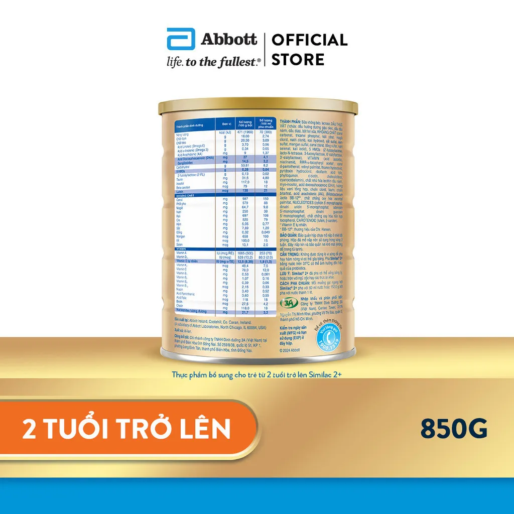 Ảnh Sản phẩm dinh dưỡng công thức cho trẻ 2 tuổi trở lên: Similac® 2+ 850g 2