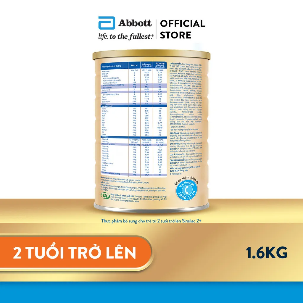 Ảnh Sản phẩm dinh dưỡng công thức cho trẻ 2 tuổi trở lên: Similac® 2+ 1.6kg 2