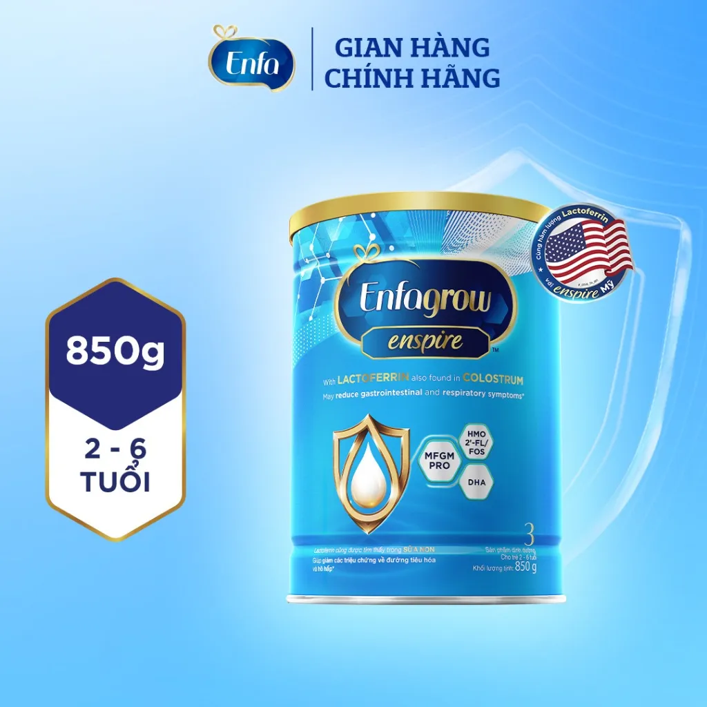 Ảnh Sản phẩm dinh dưỡng Enfagrow Enspire 3 - 850G dành cho trẻ từ 2-6 tuổi 2