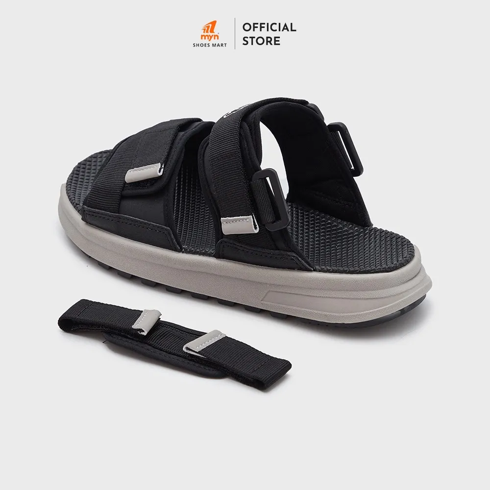 Ảnh Sandal 2 quai ZX 2822 Black Grey bản to có thể tháo quai hậu đế Phylong EVA 3.5cm cá tính 3