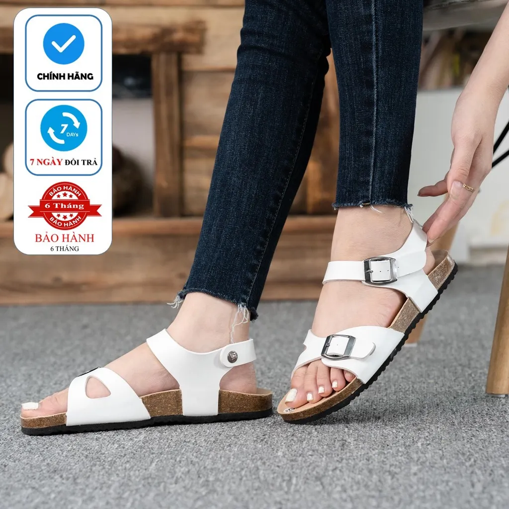 Ảnh Sandal Birken Đế Trấu BIOLINE Official Thiết Kế Unisex Quai Cách Điệu Có Khóa - PUK23 4