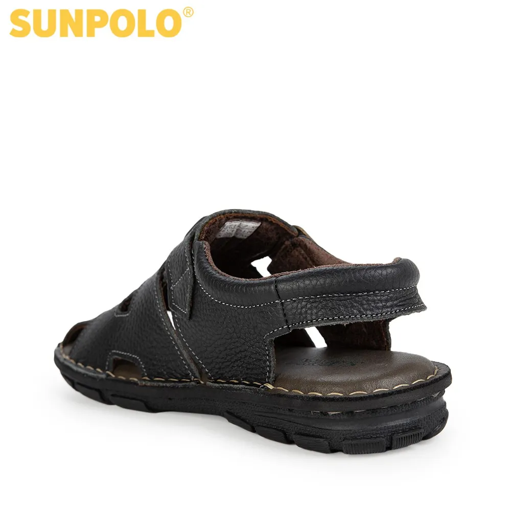 Ảnh Sandal Bít Mũi Nam Da Bò Cao Cấp SUNPOLO SDA020 Có Big size 44 45 2