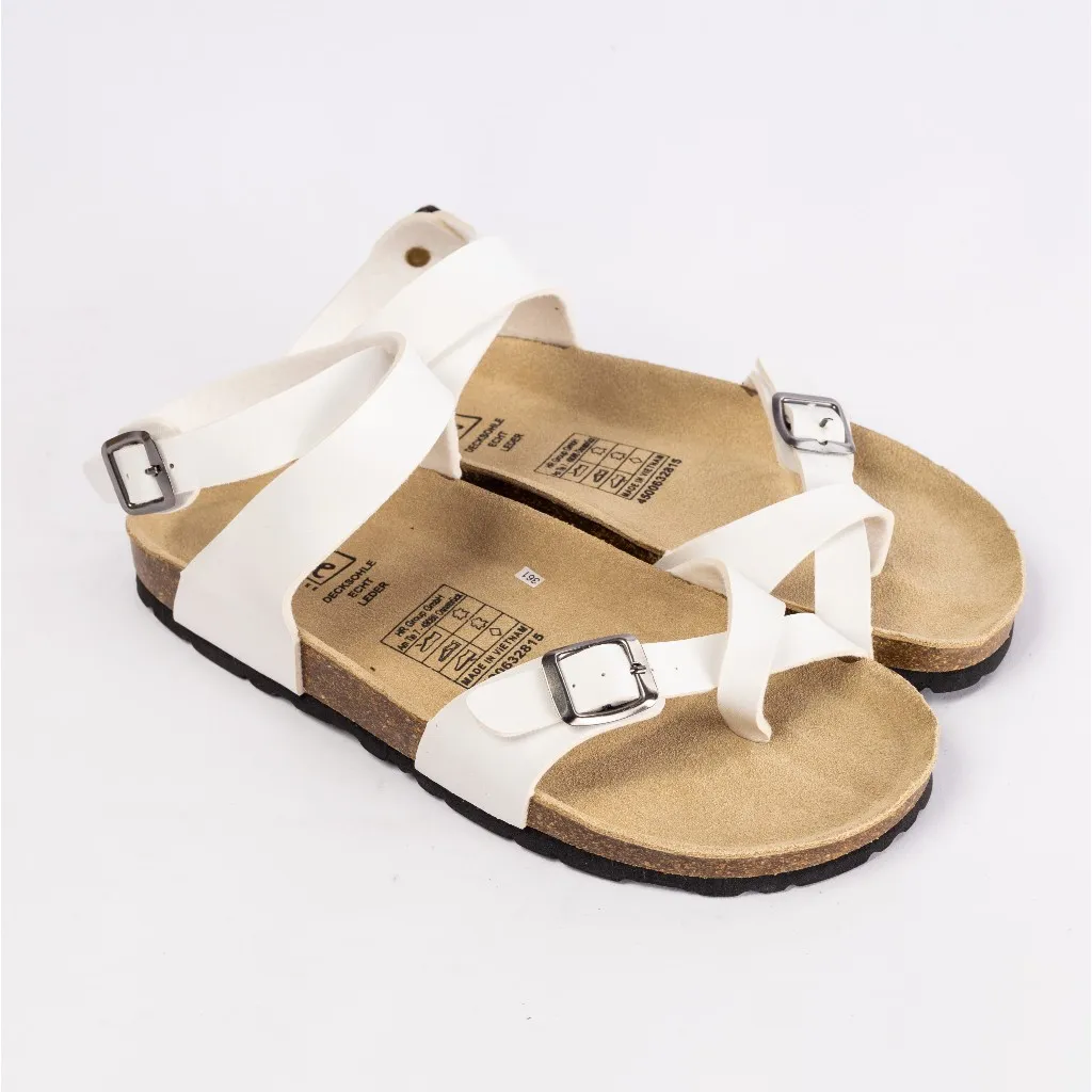 Ảnh Sandal công sở Birken Đế Trấu BIOLINE Official Unisex nam nữ Quai Da PU cao cấp đan cổ chân - PU16 3