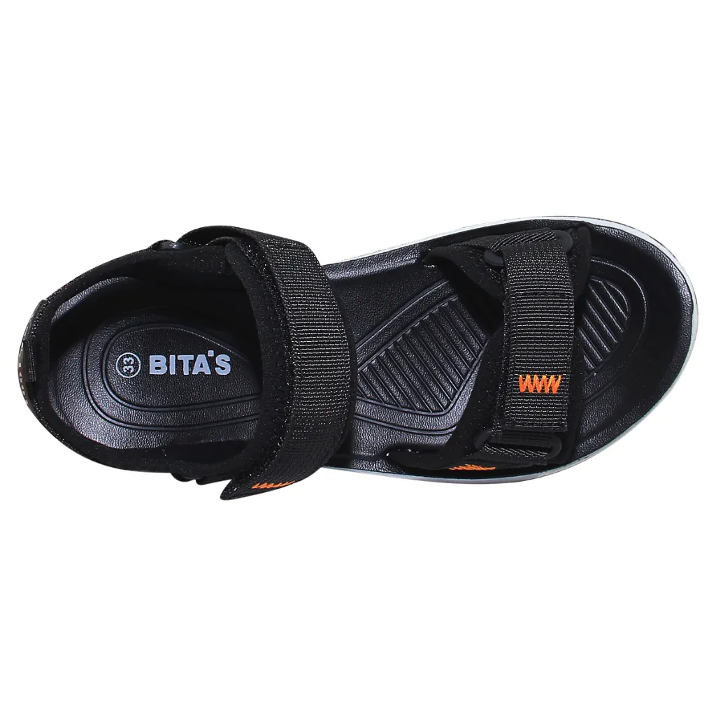Ảnh Sandal đế bằng bé trai Bita's SEN.80 (Đen + Xám + Xanh lá) 2