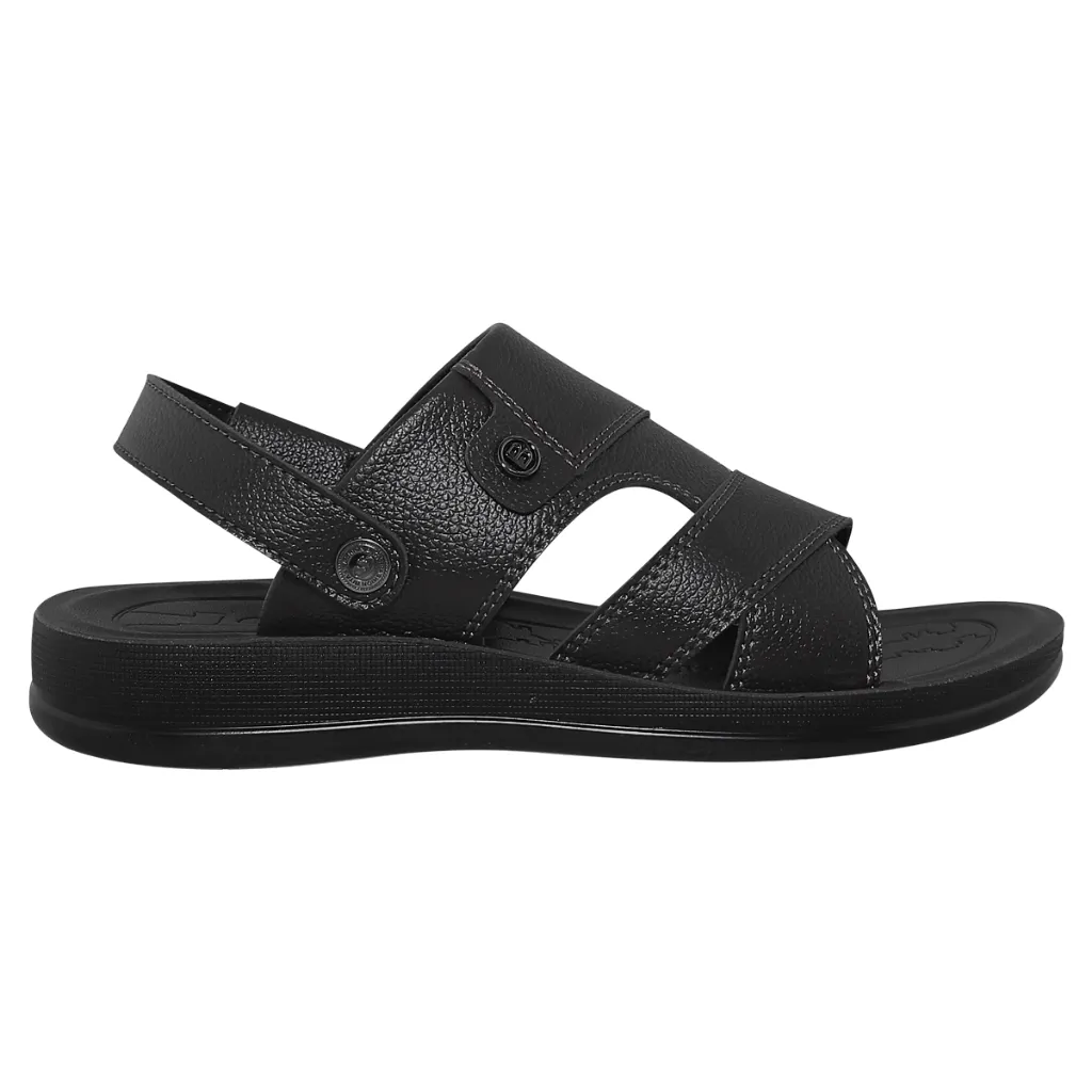 Ảnh Sandal đế bằng nam Bita's SUM.126 (Đen + Nâu + Vàng bò) 1